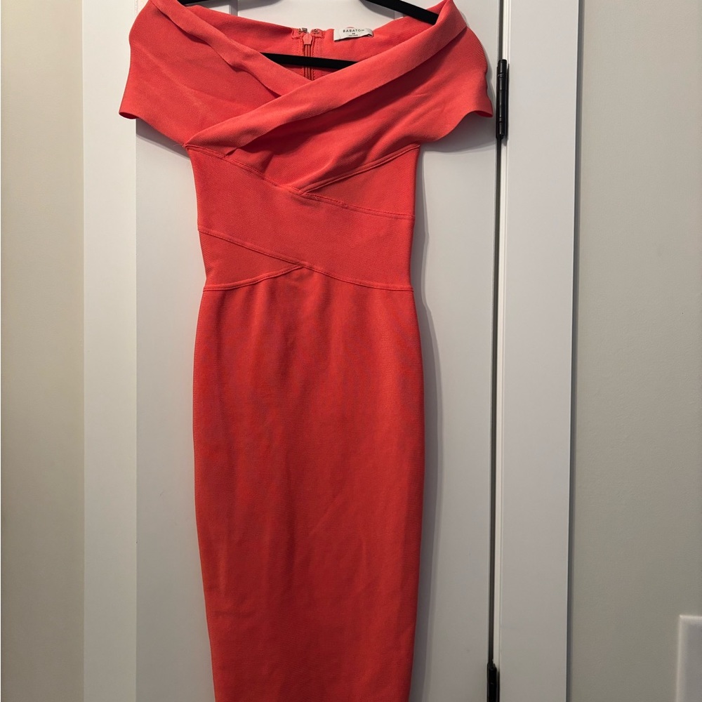 Aritzia Asymmetrical Off-Shoulder Bodycon Midi Dress